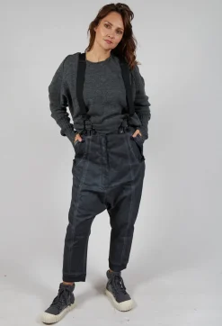 Trousers with Suspenders in Coal Cloud