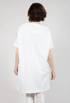 T-Shirt Dress in Bleach and Royal Print