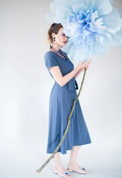 T-Shirt Dress in Midnight Blue