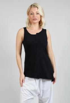 T-Shirt Overlay Top in Black