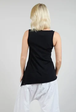 T-Shirt Overlay Top in Black