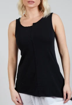T-Shirt Overlay Top in Black