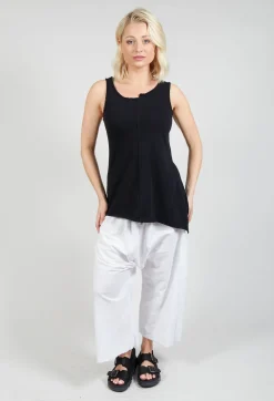 T-Shirt Overlay Top in Black