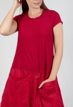 T-Shirt Pocket Dress in Sunset Cloud