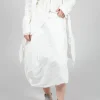 Tucked Fabric Skirt in Callas