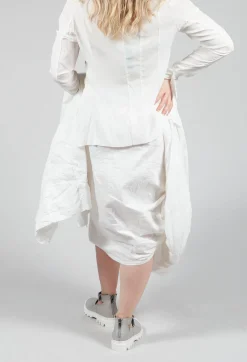 Tucked Fabric Skirt in Callas