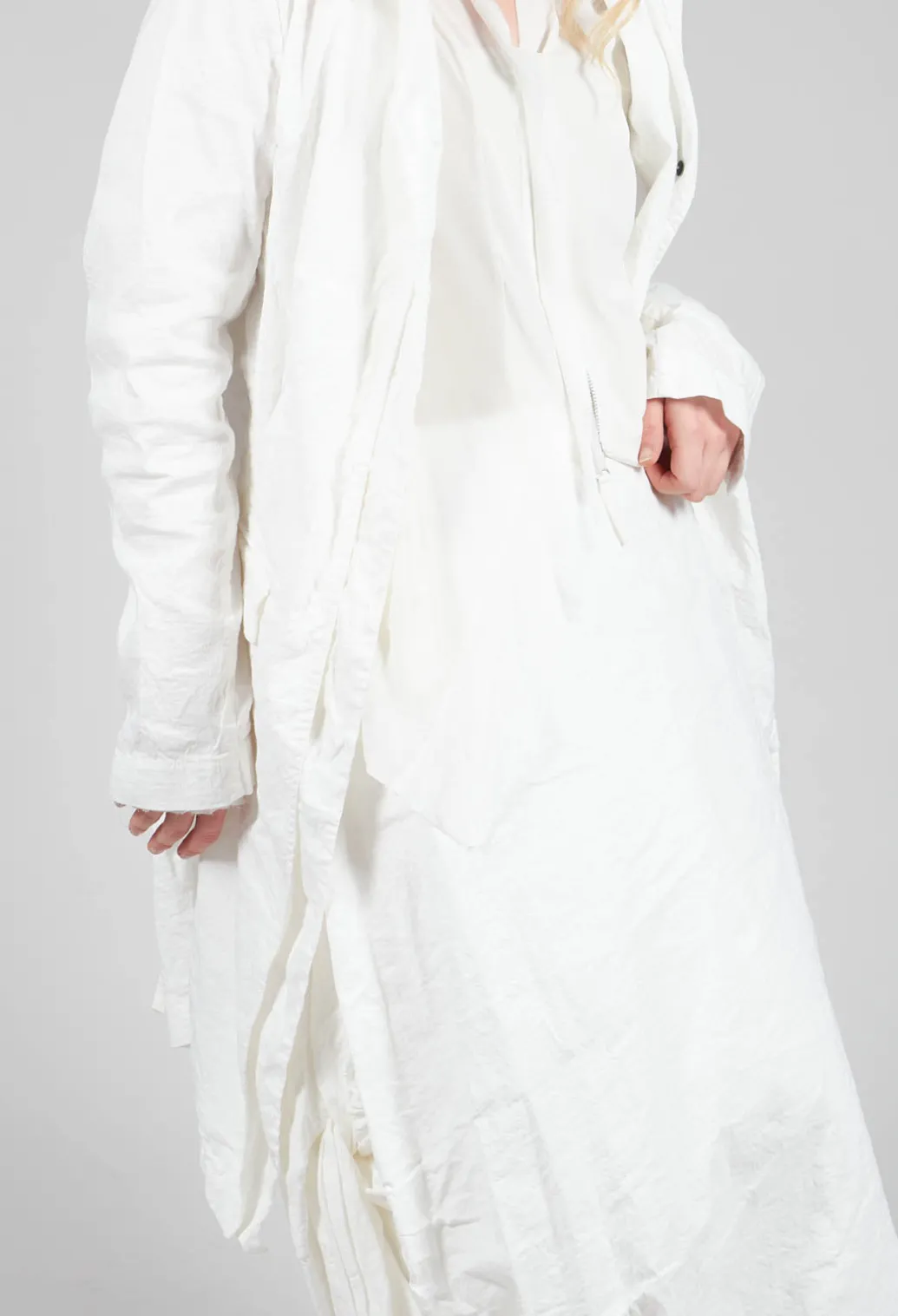 Tucked Fabric Skirt in Callas