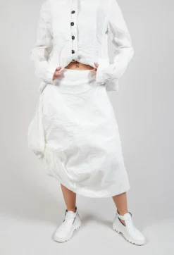 Tucked Fabric Skirt in Callas