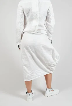 Tucked Fabric Skirt in Callas