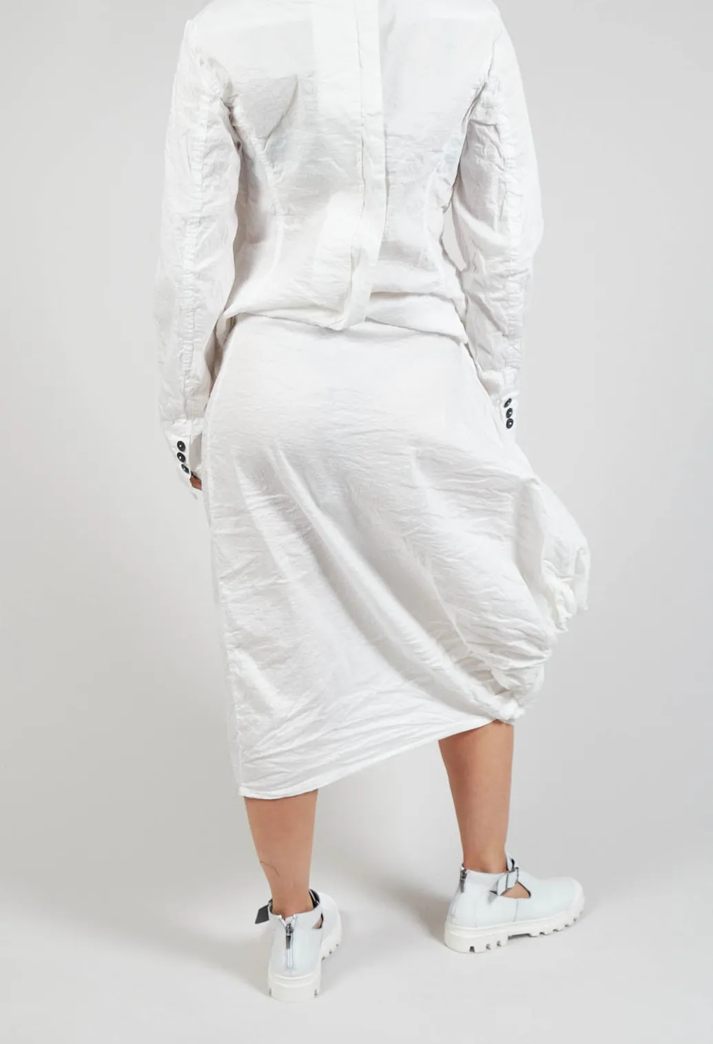 Tucked Fabric Skirt in Callas