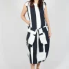 Tulip Dress with Feature Pockets in Black Print