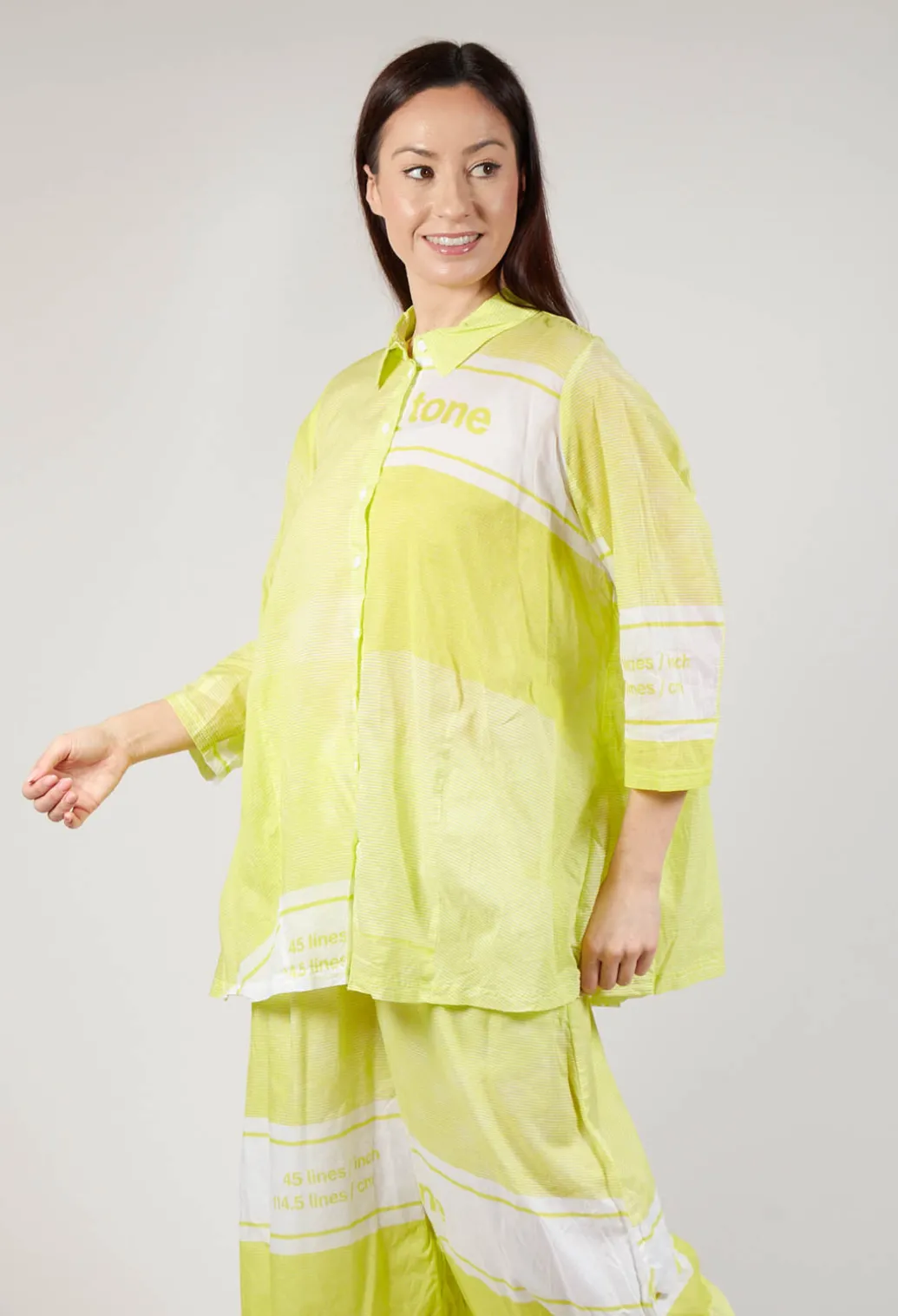 Tulip Hem Cotton Shirt in Sun Print