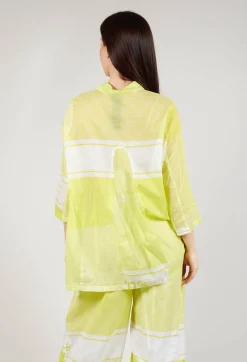 Tulip Hem Cotton Shirt in Sun Print