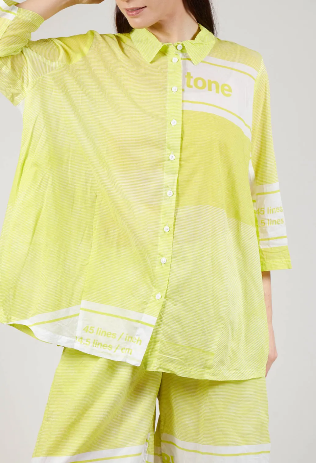 Tulip Hem Cotton Shirt in Sun Print