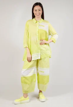 Tulip Hem Cotton Shirt in Sun Print