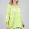Tulip Hem Cropped Sleeve T-Shirt in Sun Print