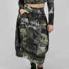 Tulip Hem Skirt in Multicolour