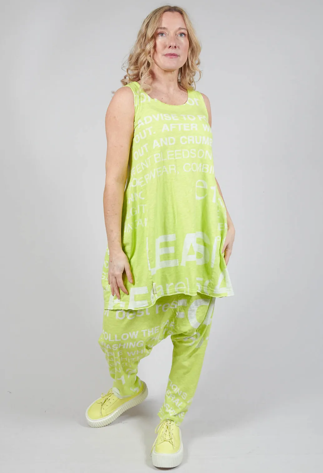 Tulip Hem Vest Top in Sun Print