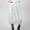 Tulip Shape Skirt with Elasticated Waistband in Mint Print