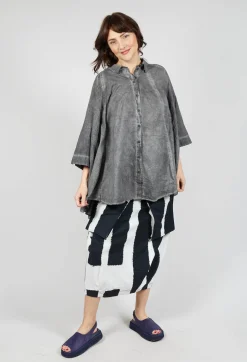 Tulip Skirt with Feature Pockets in Black Print