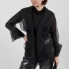 Tulle Open Jacket in Black