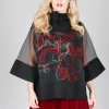 Tulle Oversized Top in Black
