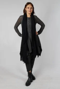 Tulle Scarf in Black