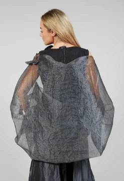 Tulle Shawl in Silver