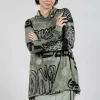 Tunic Dress with Lettering Design in Defender Print