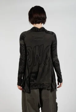 Tunic Dress with Lettering Design in Jungle Print