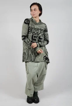 Tunic Dress with Lettering Design in Defender Print