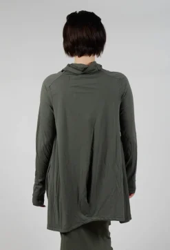 Tunic Dress with Placed Print in Camp Shiny Print