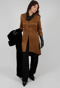 Tunic Shirt Dress in Rust