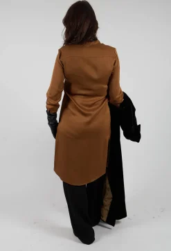 Tunic Shirt Dress in Rust