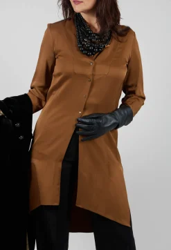 Tunic Shirt Dress in Rust