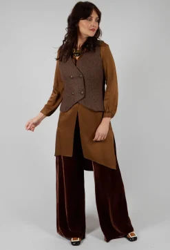 Tunic Shirt Dress in Rust