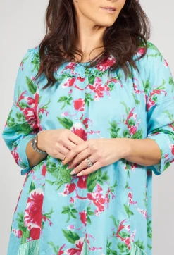 Tunic with Three Quarter Sleeves in Floral Marie Print