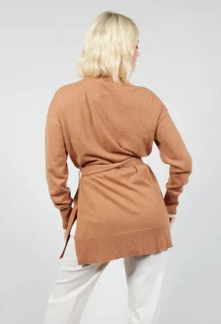 Turtleneck Belted Jumper in Ginger