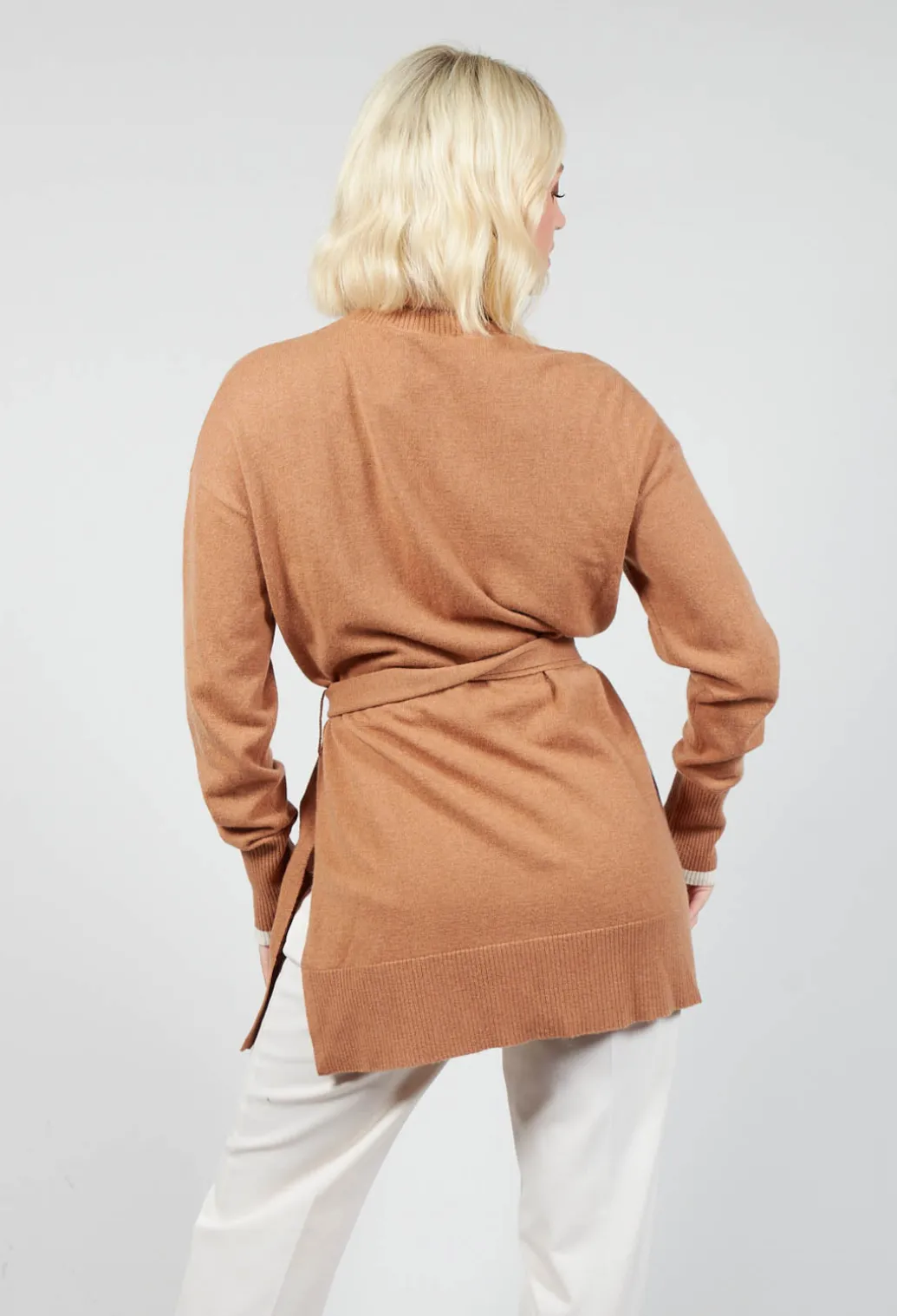 Turtleneck Belted Jumper in Ginger