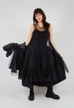 Tutu Mesh Dress in Black