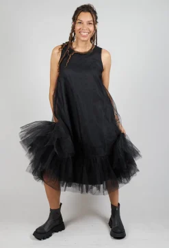 Tutu Mesh Dress in Black