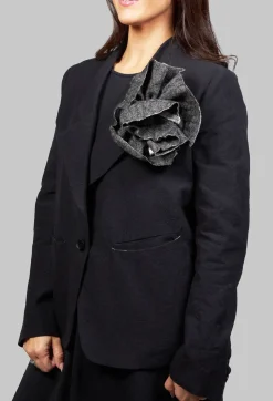 Tweed Brooch in Grey