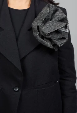 Tweed Brooch in Grey