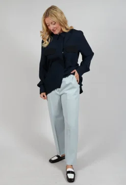 Twill Trousers in Blue