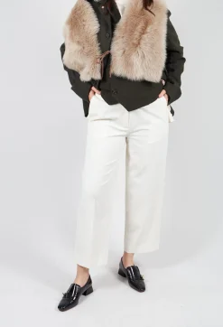 Twill Trousers in Cream