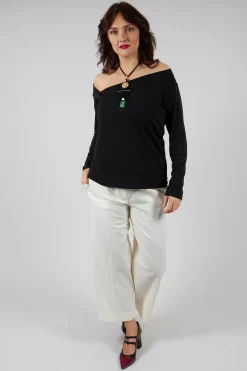 Twill Trousers in Cream