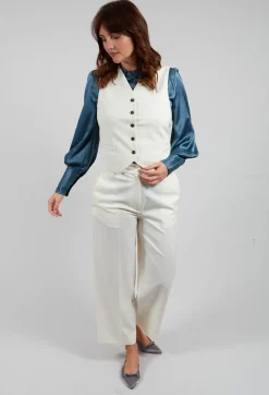 Twill Trousers in Cream