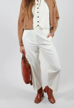 Twill Trousers in Cream