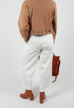 Twill Trousers in Cream