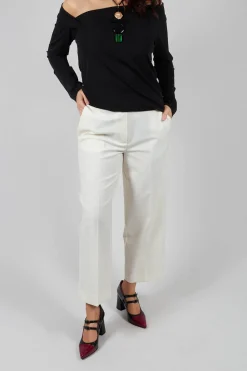 Twill Trousers in Cream